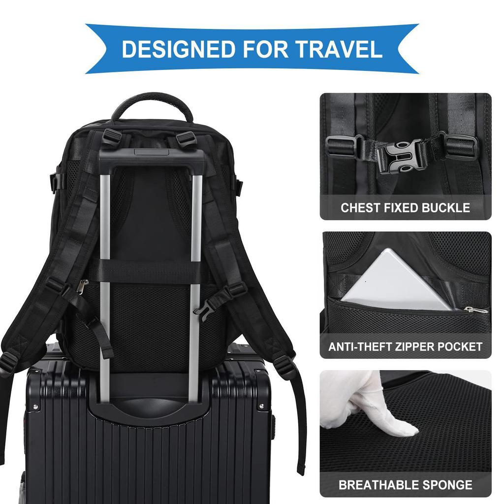 Unisex Travel Backpack: Airline-Approved, Flight-Ready, Waterproof Carry-On