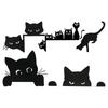 Metal Halloween Door Topper Black Cat Indoor Halloween Decorations Halloween Door Corner Sign Cat Silhouette Decorative Signs