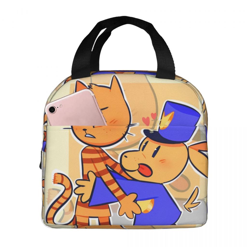 Dog Man Thermal Insulated Lunch Bag for Picnic Portable Food Bag Container Thermal Cooler Lunch Boxes