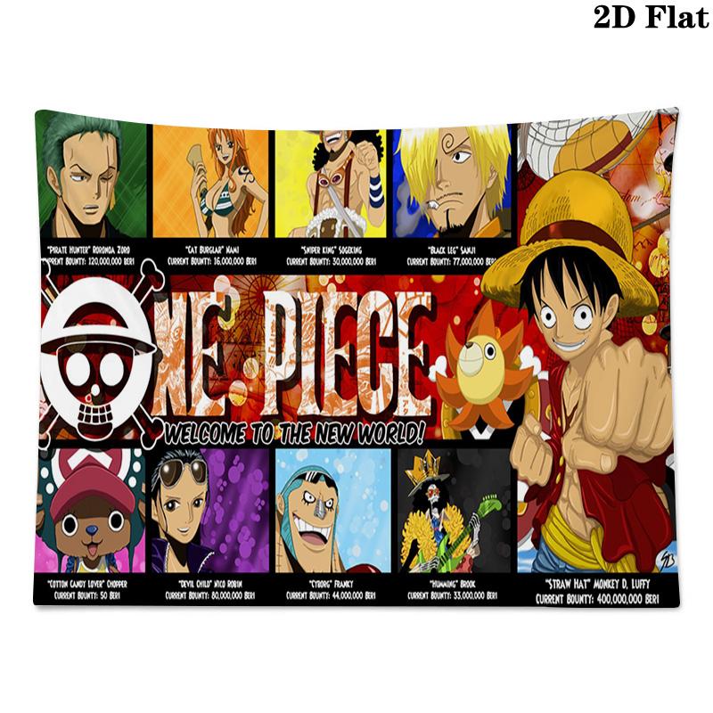 Japanese Anime Pirate Wall Tapestry Aesthetic Wall Hanging Printed Fabric Blanket Decorative Tapestries for Bedroom Living Room Home Decor