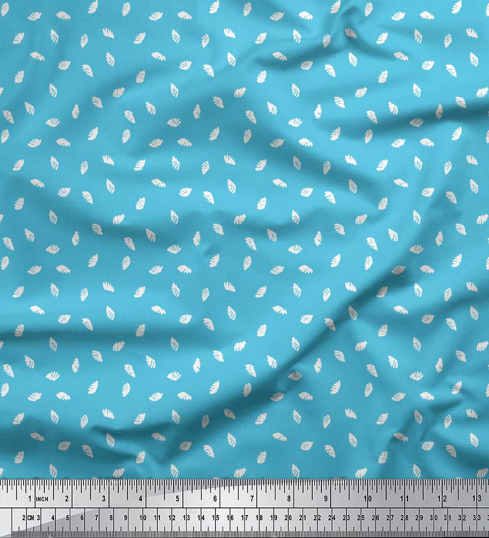

Тканина Soimoi Brown Poly Crepe Shells Тканина Ocean Print на метри 42 дюйми 42 Inch Wide - Poly Crepe синій