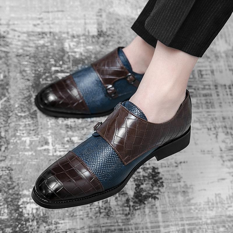 Neue Herrenschuhe Lässig PU-Leder Formelle Schuhe Herren Schwarz Oxfords Hochzeitsschuhe Klassische Monk-Schuhe Große Größe 38-48