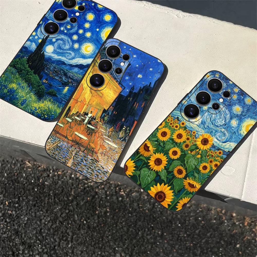 Art Vincent Van Gogh Phone Case For Samsung S 24 fe 25 Ultra plus 20 lite 21 30 22 23 24 22 Ultra 5G Fundas