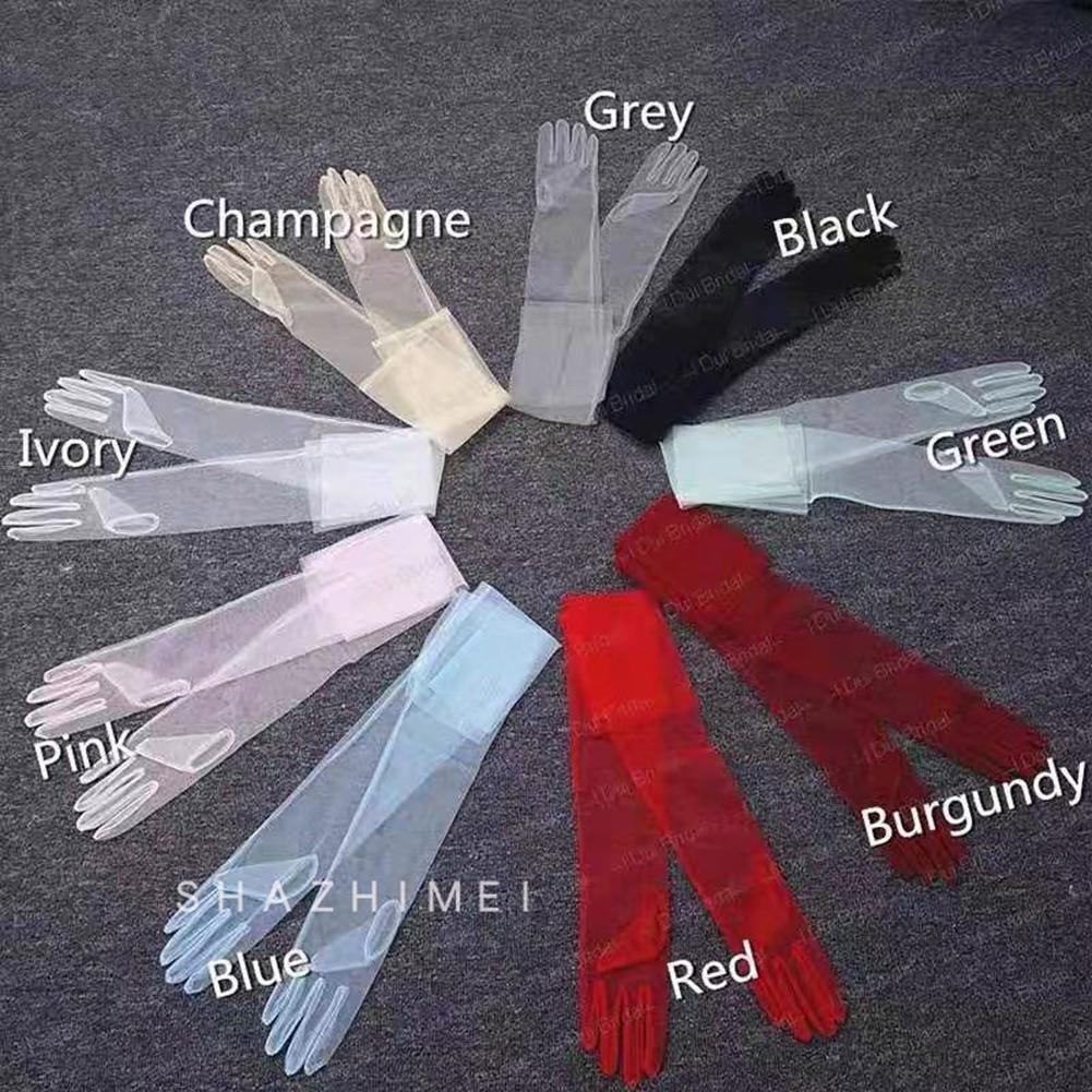 Svatební rukavice Dlouhé večerní rukavice Elegantní kostýmový doplněk