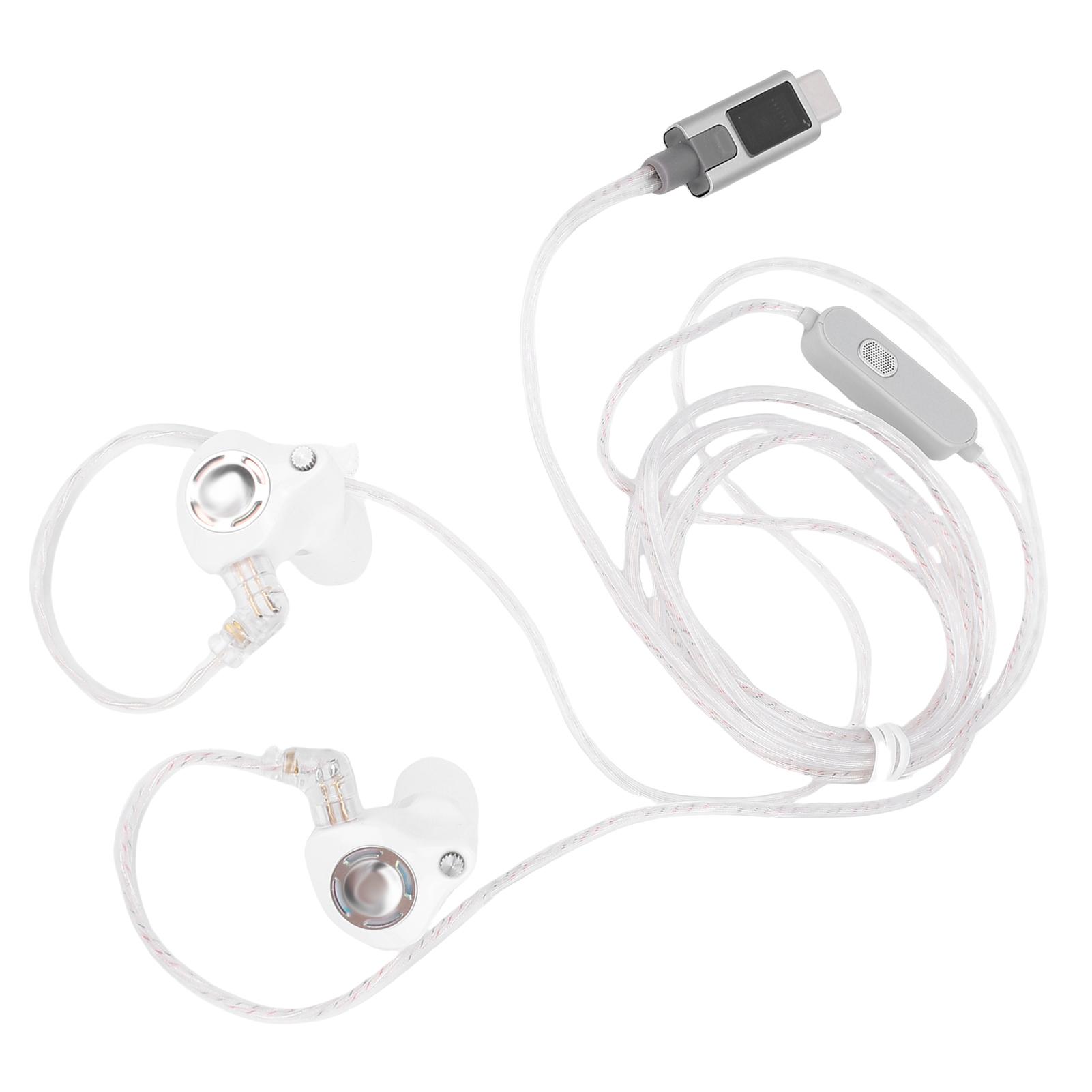 

Wired Gaming Earbuds Type C Noise Isolating HiFi IEM Headphones with Microphone Built in Sound Card for Gaming Music Detachable 2Pin Cab