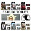 Cartoon Toilet Skibidi Backpack Pencil Case Large Capacity Schoolbag Travel Bag