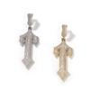 Copper Inlaid Zircon Rap Trend Men's Cross Pendant Hip Hop Style Collarbone