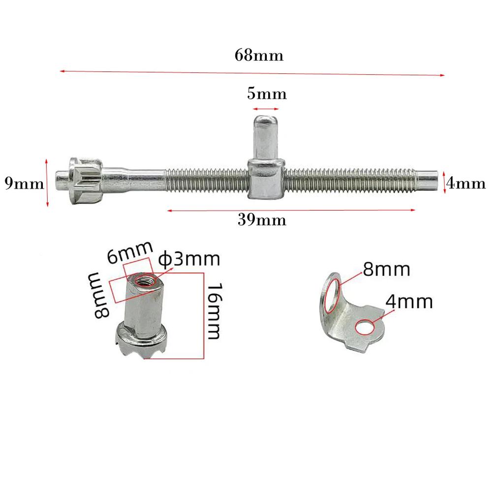 Chainsaw Maintenance 68 Mm Electric Saw Accessory Chainsaw Tension Adjuster Metal Screw Nut Efficient Cutting Adjustment