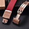 New Fluoro Rubber Watch Band CTS FKM Strap 16 18 19 20 21 22mm Cut to Size Fast Release Adjustable Universal Rose Gold Buckle