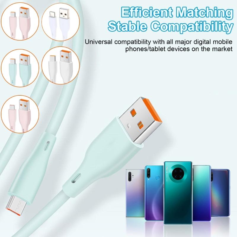 Super Fast Charging Cable Data Sync Line 120W Power Cord Male USB To Male USB 5Pin/USB C Connector Wire Line 100cm