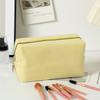 1Pc Seersucker Cosmetic Bag Hand-held Large Capacity Wash Bag Embroidered Stripes Travel Cosmetic Storage Bag for Outdoor Travel Home Storage