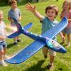 Large Foam Glider with LED Lights EPP Hand Throw Airplane Toy for Kids Outdoor Flying Toy for Boys Girls Crash-Resistant Outdoor Play Gift for