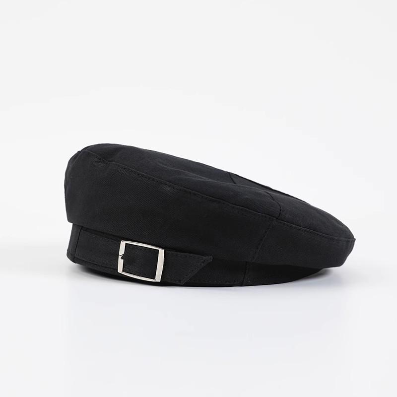 

Women s Summer Korean-Style Trendy Retro Beret and Newsboy Cap M (56-58cm) чёрный