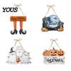 Festive Halloween Hanging Ornament Pumpkin Door Decor, Spooky Wall for Party Eye-catching Decoration Scene, Front Entryway Decoration, Trick or
