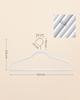 SONGMICSHOME Velvet Hangers 50 Pack, Non-Slip Hangers with Rose Gold-Colored Swivel Hooks, Slim Space-Saving Hangers