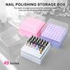 49 Hole Nail Drill Bit Storage Box Universal For Nail Grinding Heads Dustproof Professional Salon Organizer