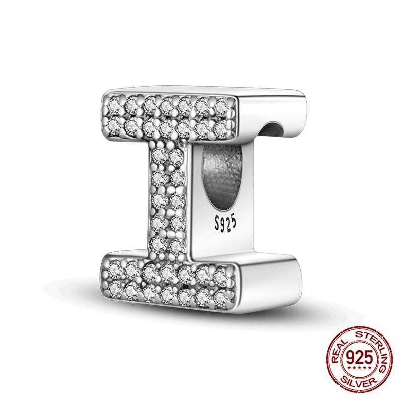 Original Beads 100% 925 Silver 26 Letters A-Z Charms Fit Original Bracelets & 3mm DIY Jewelry Making Women Gifts