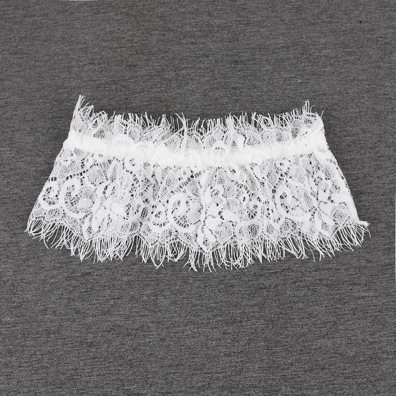 Wedding Garter Lace Floral Sexy Leg Garter Belt White Bowknot Bridal Lingerie Lace Leg Ring Loop Party Cosplay Suspender