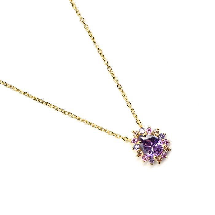 Collier - Luxenter - Otli - Argent 925 - Zircons Multicolores - Or Jaune 18k