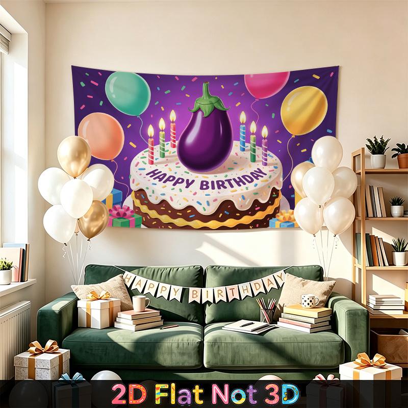Party Backdrop Birthday Purple Photo Booth Background Front Door Decor