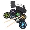 Elektrisches Drum-Pad mit zwei Stereolautsprechern, Bluetooth-MIDI-Anschluss, 3,5-mm-Klinkenanschluss, wiederaufladbar, aufrollbar