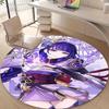 1pc Genshin Impact Beelzebul1 Design Printed Area Round Carpet for Bedroom Living Room Home Decor Rugs Mat Non Slip Mat Rug for Bedside