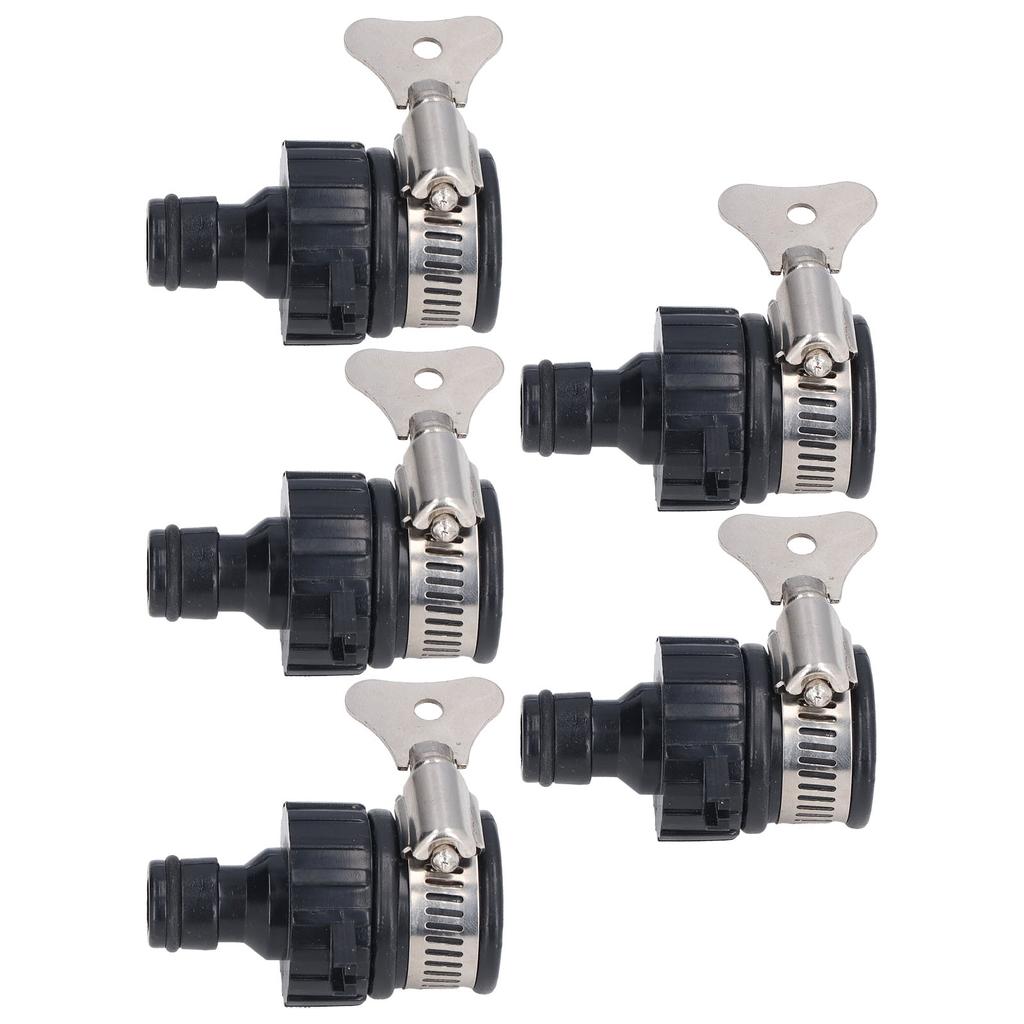 5Pcs Faucet Tap Connector Adapter Mixer Clamp Universal Garden Kitchen Hose Pipe Fit 14?24mm
