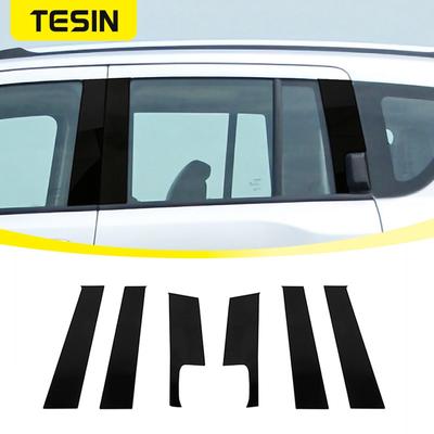 Car Window Middle Center Pillar Decoration Cover Stickers For Jeep Compass 2008 2009 2010 2011 2012-2016 Exterior
