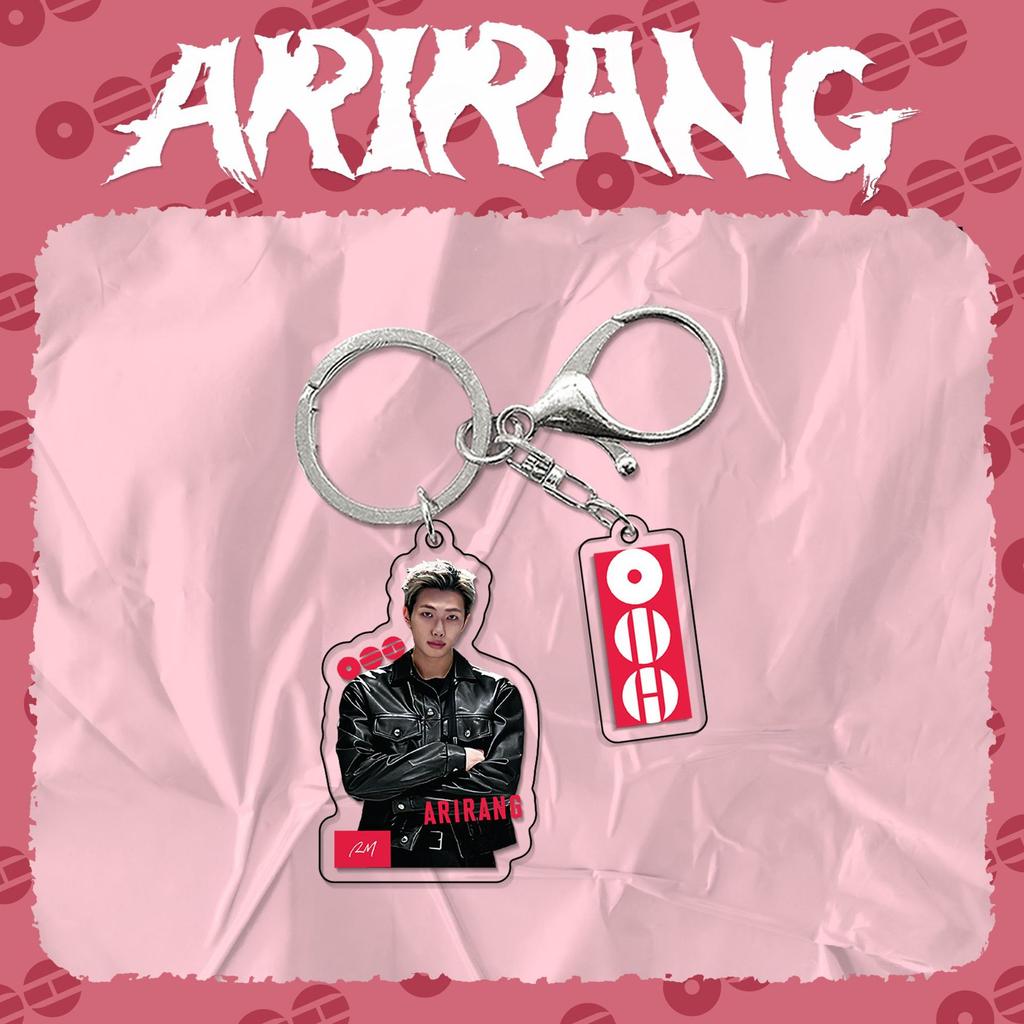BTS Arirang World Tour Acrylic Keychain, Bangtan Boys Suit Style Member & Group Charm with Logo Tag, Kpop ARMY Fans Bag Accessory