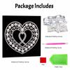 Heart Shape Pearl Art Kit with Frame 3D Shiny Bead Canvas Relaxing Craft Living Room Decor for Home Wall Art Display Projects DIY Handmade