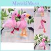 Plush Lively Flamingo Toy Hanging Keychain In Red Yellow And Orange Shades