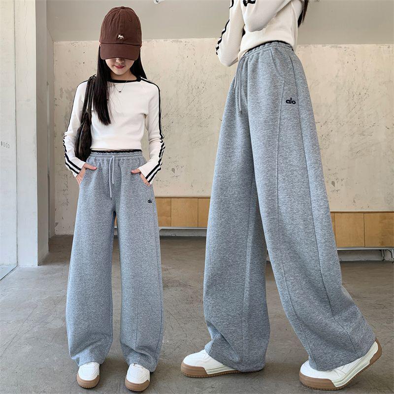 Sonbahar/Kış 2025 Kız Çocuk Düz Bacak Spor Pantolonu - Ortaokul Çocukları Uzun Pantolon