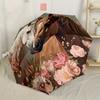Two Horses Automatic Folding Umbrella Compact Lightweight Retractable 8Rib Design For Outdoor Adventures And Festive Gifts Y148