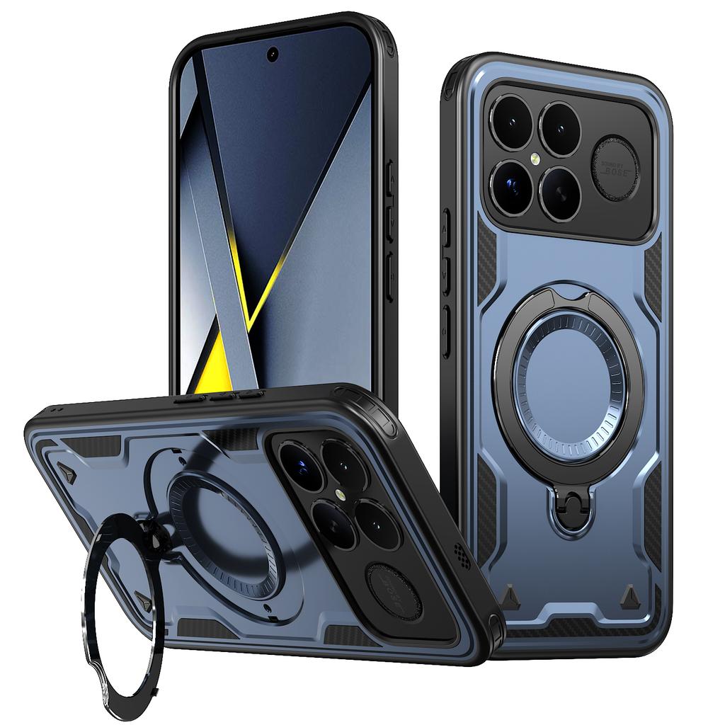 Armor Shockproof Case Fundas For Xiaomi Poco F8 Pro Ultra Redmi K90Pro Max 360° Rotating Magnetic Stand TPU Plastic Phone Cover