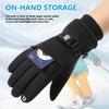 Durable And Safe Yanbiguo Snow Gloves For Men&Women Thicken Fleece Warm Waterproof Skiing Gloves With Pocket And Touchscreen Functionality