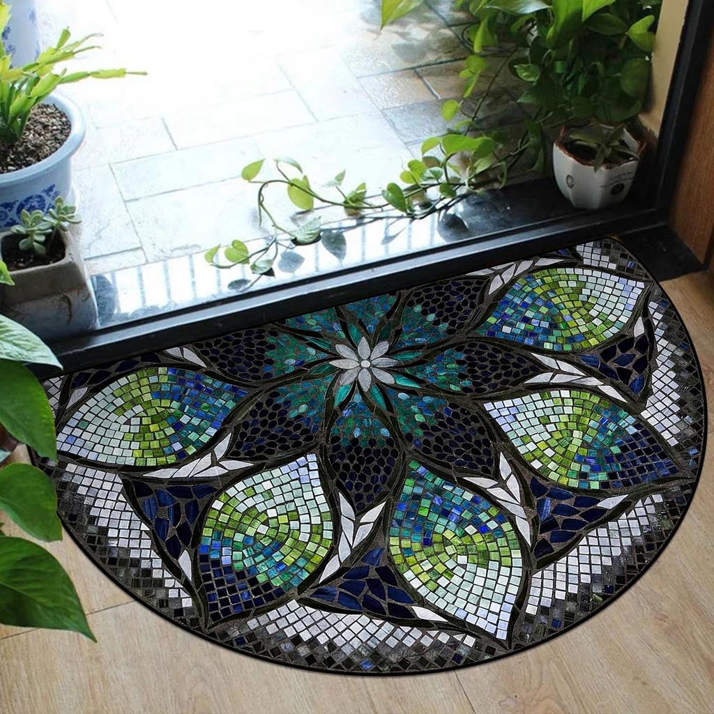 Entrance Doormat Garden Decorations Door Entry Mats Outdoor Carpet Home Floor Mat Semi-circular Rug Fußmatte Für Den Hauseingang
