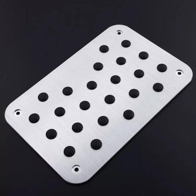 Universal Car Floor Mat Carpet Thick Heel Plate Pedal 300*200*4mm Silver Carpet Plate Accessories
