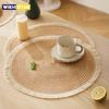 1pc Hot Selling Fringe Eco-friendly Household Non-Slip Heat-Resistant Morden Style Table Placemat Washable Mat For Dining Table