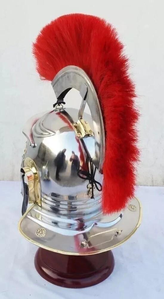 Medieval 18G Mild Steel Roman Imperial Gallic Centurion Armor Helmet