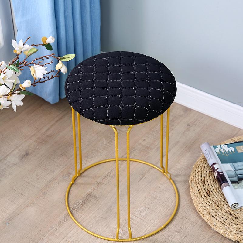 Neuer Verdickter Runder Hockerbezug für Alle Jahreszeiten