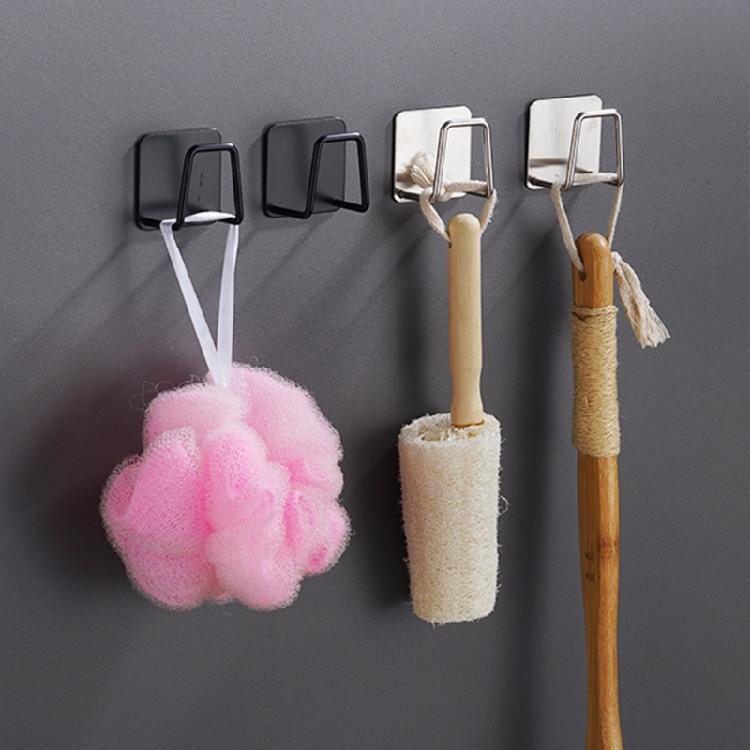 2Pcs Stainless Steel Sponge Drying Rack Easy Install Drainer Stand Wall Mounted Hook for Kitchenwares Sink Organizer