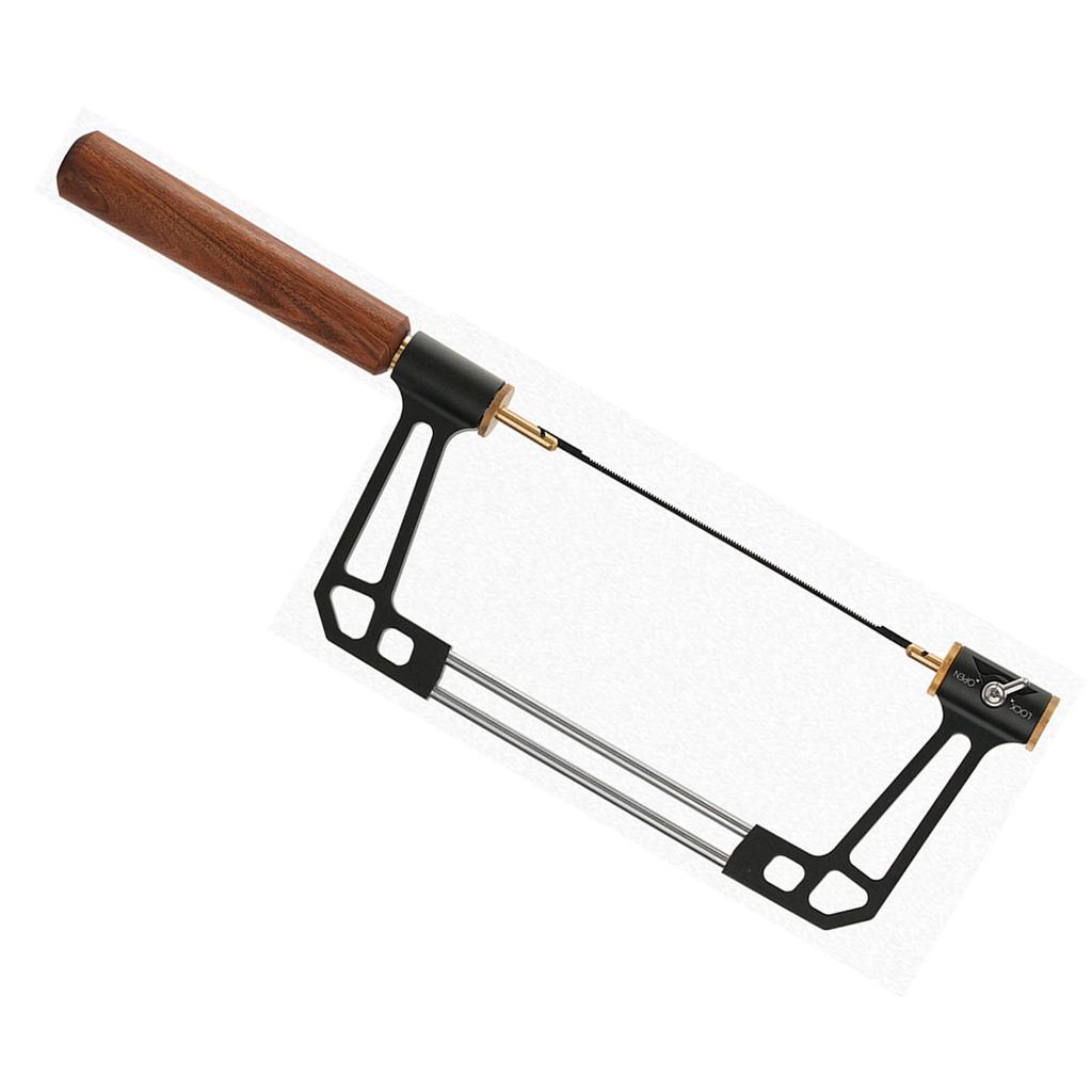 Coping Saw Round Wooden Handle Aluminum Alloy U Type Wire Frame Saw with 15T 18T 24T HSS Blades for