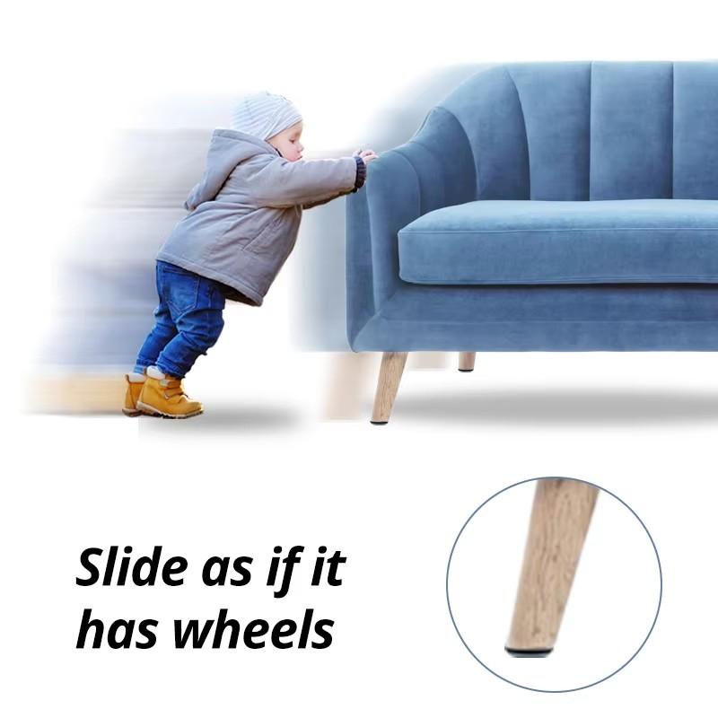 4Pcs Anti-abrasion Furniture Leg Slider Pads Self-Adhesive Floor Protector Easy Move Heavy Table Sofa Slider Mat Chair Fittings