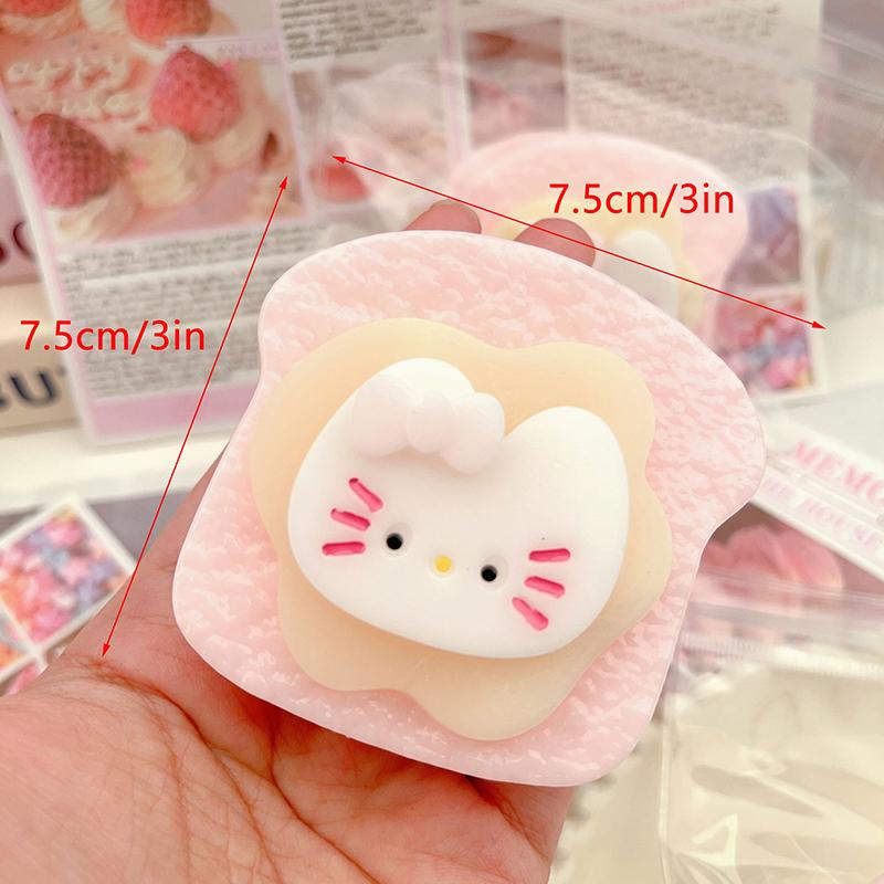

Hello Kitty Toast Slow Rebound Pinch Music Декомпрессионная вентиляционная игрушка Squishy Decompression