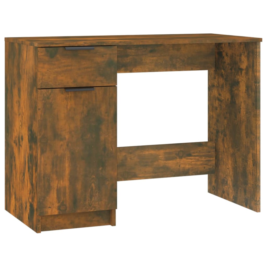 Writing Desk Smoked Oak 100x50x75 cm Particleboard