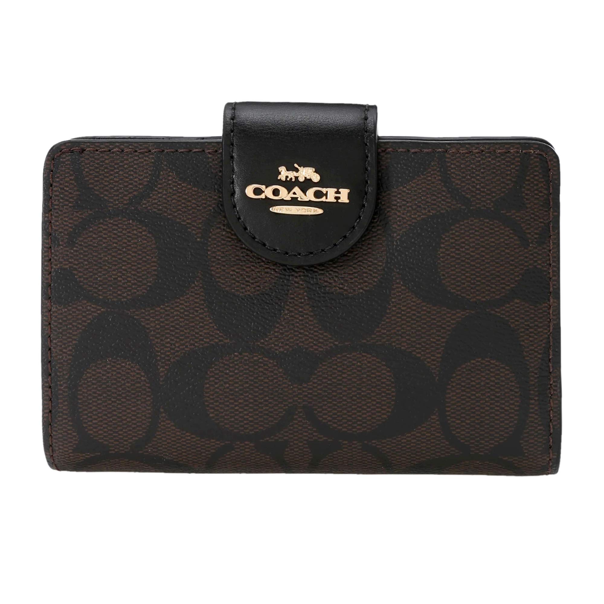 

Outlet OUTLET Гаманець C0082 IMAA8 Signature Canvas Brown [Coach] Brown/Black Black/Gold [Item]