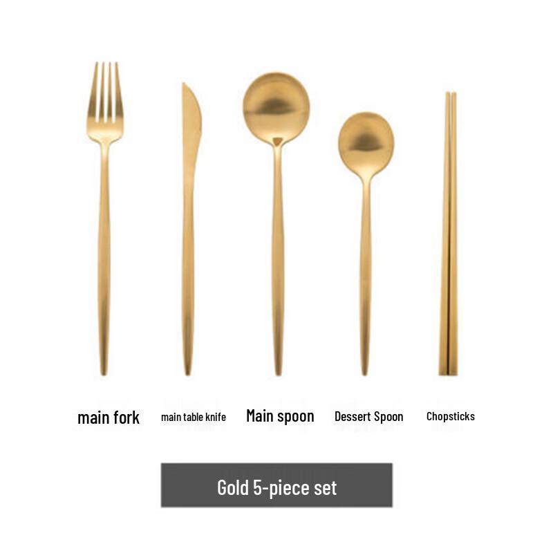 Luxury Gold 304 Stainless Steel Cutlery Set