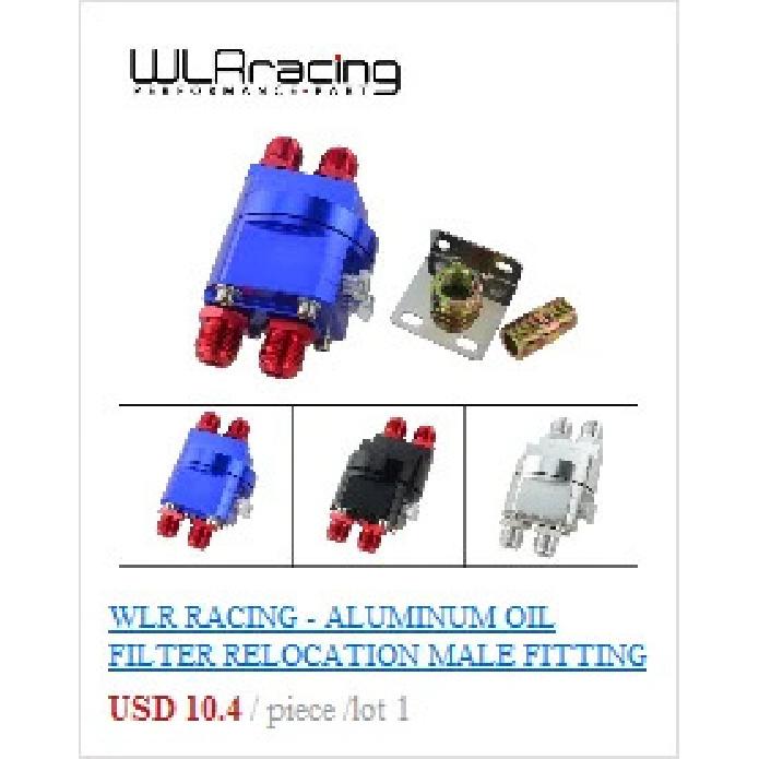 WLR RACING - Universal Aluminum AN10 Sandwich Oil Adapter Filter Cooler Plate Kit With 3/4-16 UNF , M20 X 1.5 Fitting WLR6721