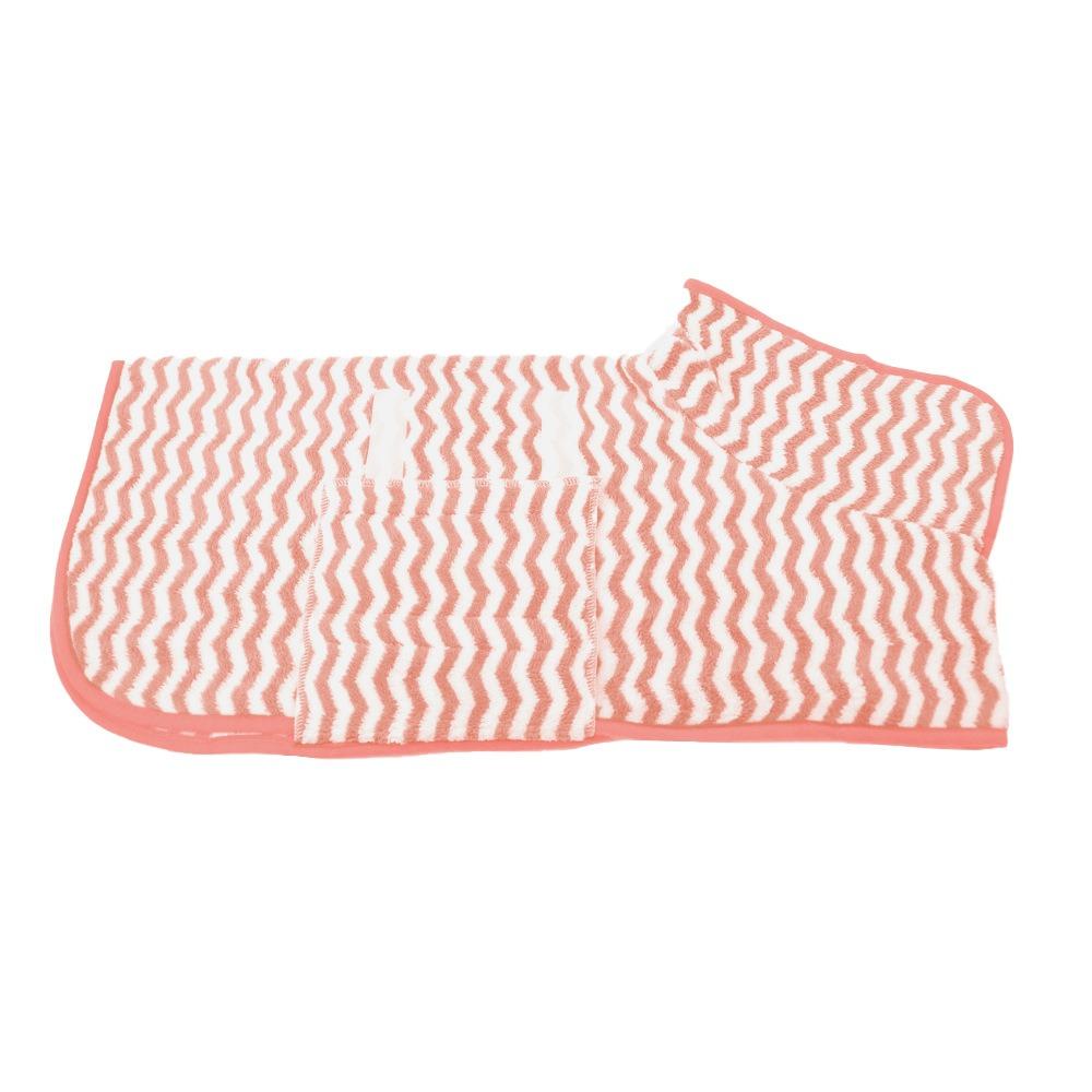 

Microfibre Dog Bath Robe Keeping Warm Dog Quick Drying Towel Dog Drying Coats Indoor Outdoor Use XS розовый
