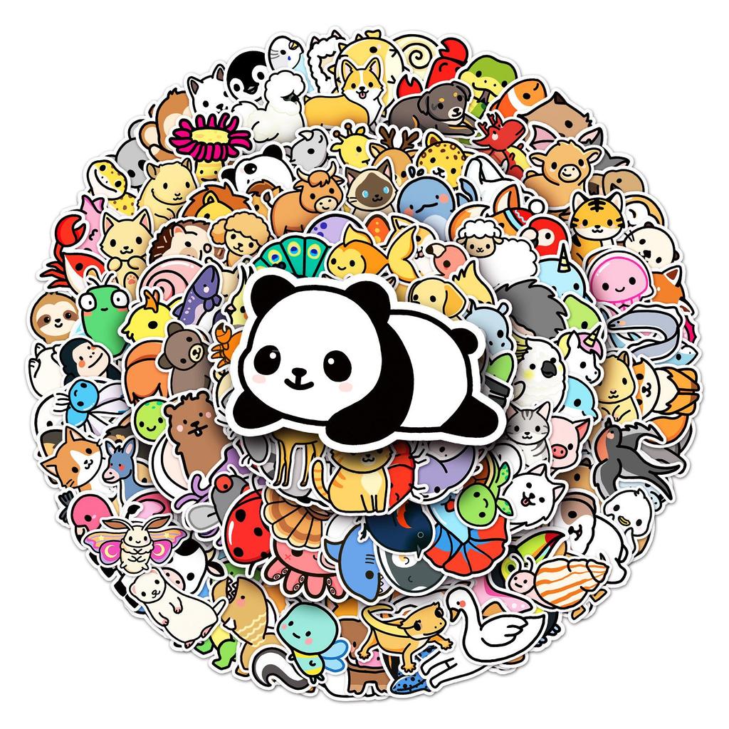 Cute Cartoon Animal Stickers (200 Sheets) for Kids: Waterproof Decorations for Journals, Planners, Cards, and Phone Cases
